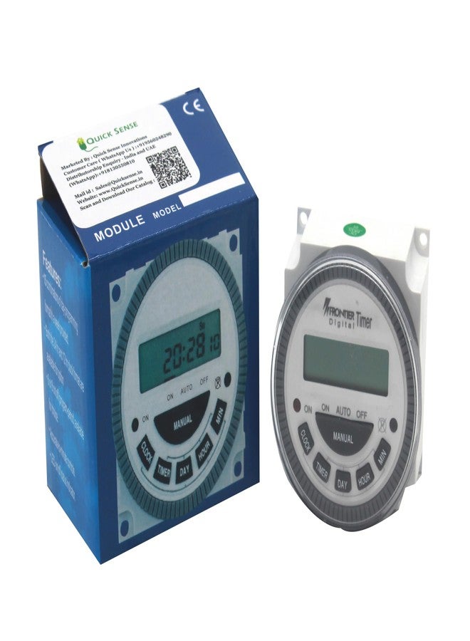 Quick Sense QS-619 4-Pin Digital Timer Switch | Universal Panel Mount | Programmable Countdown | DC/AC 12-240V | LCD Display | Automation Timer for Home, Industrial & Panel Applications - Image 1